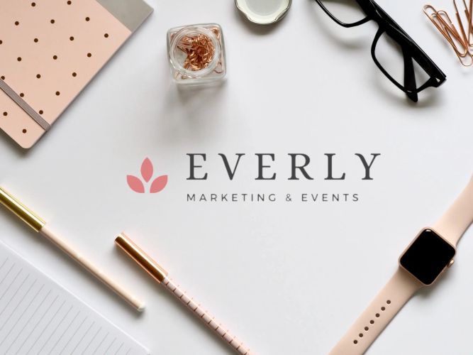 Rose gold and blush workspace accessories